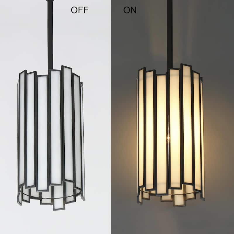 Tifany Modern 1-Light Mini Pendant Colored Black Glass Kitchen Island Light - D 4.3" x H 15.5"