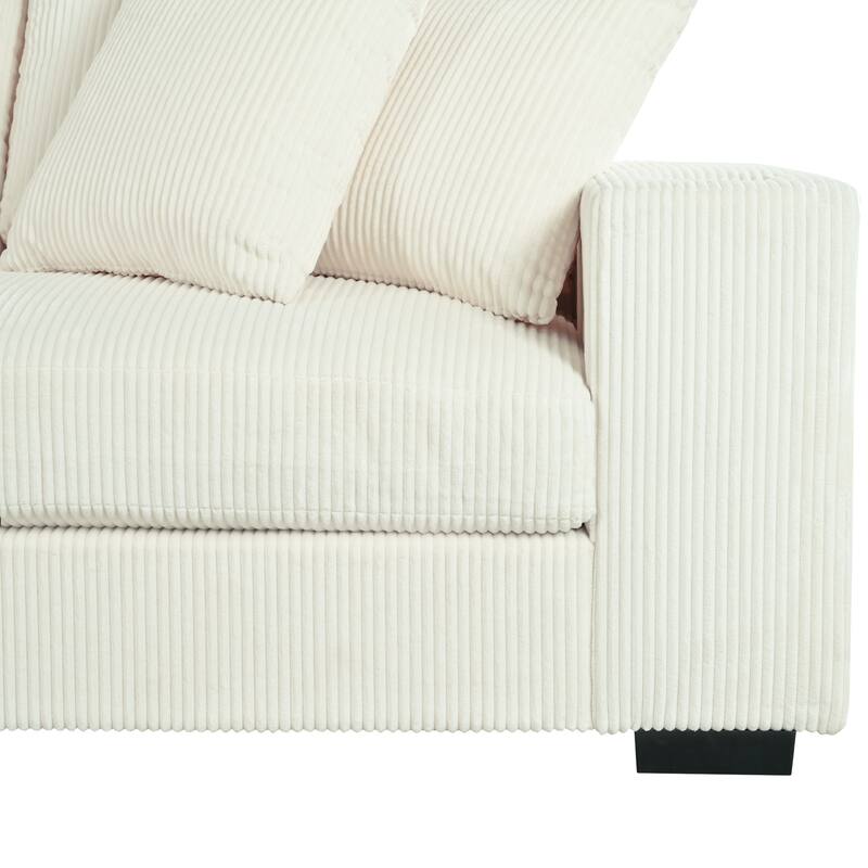 Deep Seat Sleeper Sofa Sectional Sofa Bed Built-in Cup Holders, Charging Ports