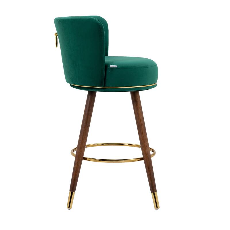 Counter Height Bar Stools Set of 2 for Kitchen Counter Solid Wood Legs