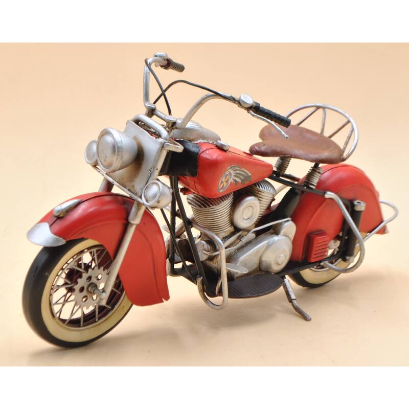 Metal Material Red Harley Davidson Indian Motorcycle Model Use Decorative Decor