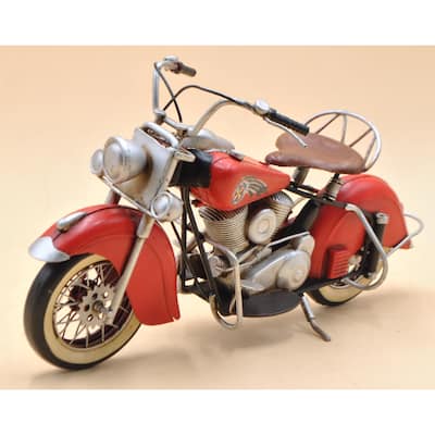 Metal Material Red Harley Davidson Indian Motorcycle Model Use Decorative Decor