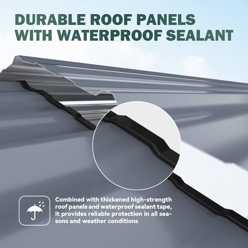 EROMMY Heavy Duty Metal Carport with Extra Support Poles, UV & Waterproof Car Canopy for Outdoor Vehicle Shelter