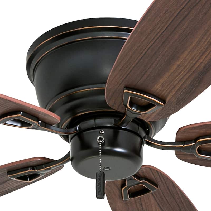 52" Honeywell Glen Alden Oil Rubbed Bronze Indoor Ceiling Fan, No Light, Pull Chain