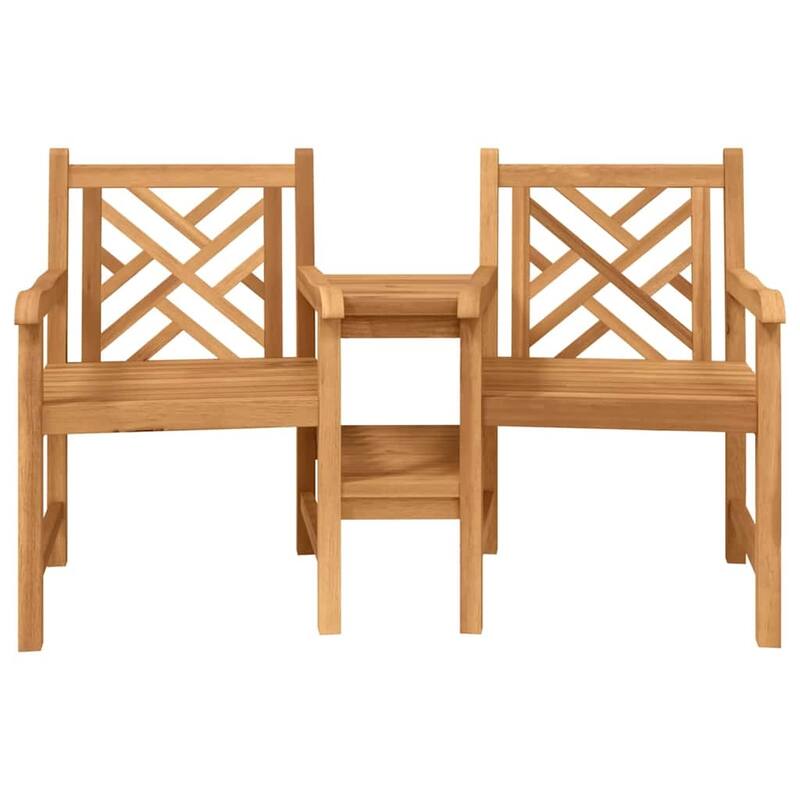 vidaXL Outdoor Chairs Brown 152 x 63 x 89 cm Solid teak wood - 59.8 x 24.8 x 35.0 in
