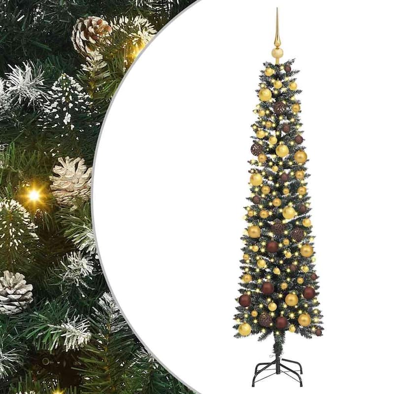 vidaXL ArtificialChristmasTree Green 50.5 x 50.5 x 180 cm PVC - 70.9