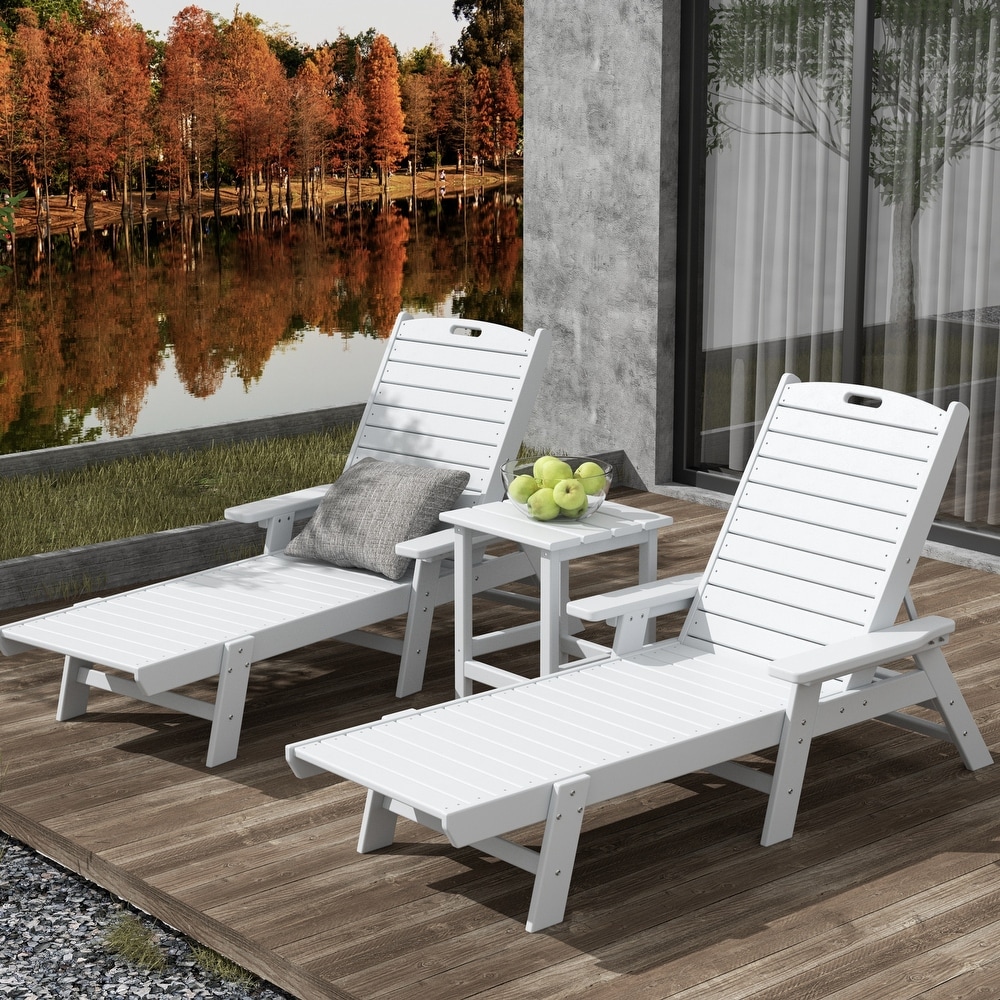 White plastic outdoor cheap chaise lounge chairs