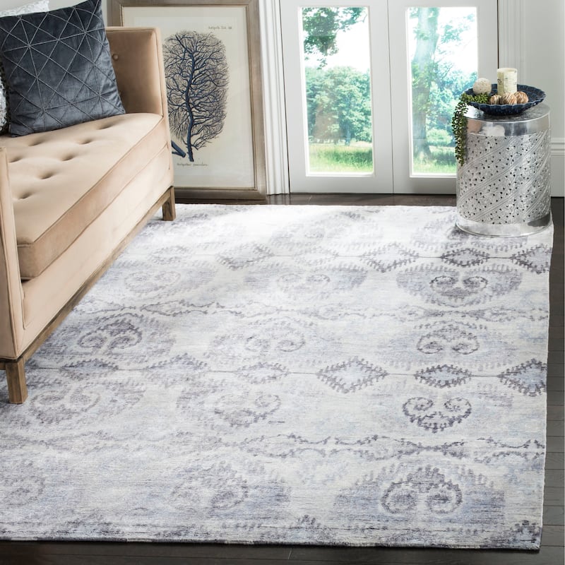 SAFAVIEH Couture Hand-knotted Tibetan Speranta Modern Wool Rug - 6' x 9' - Lavander