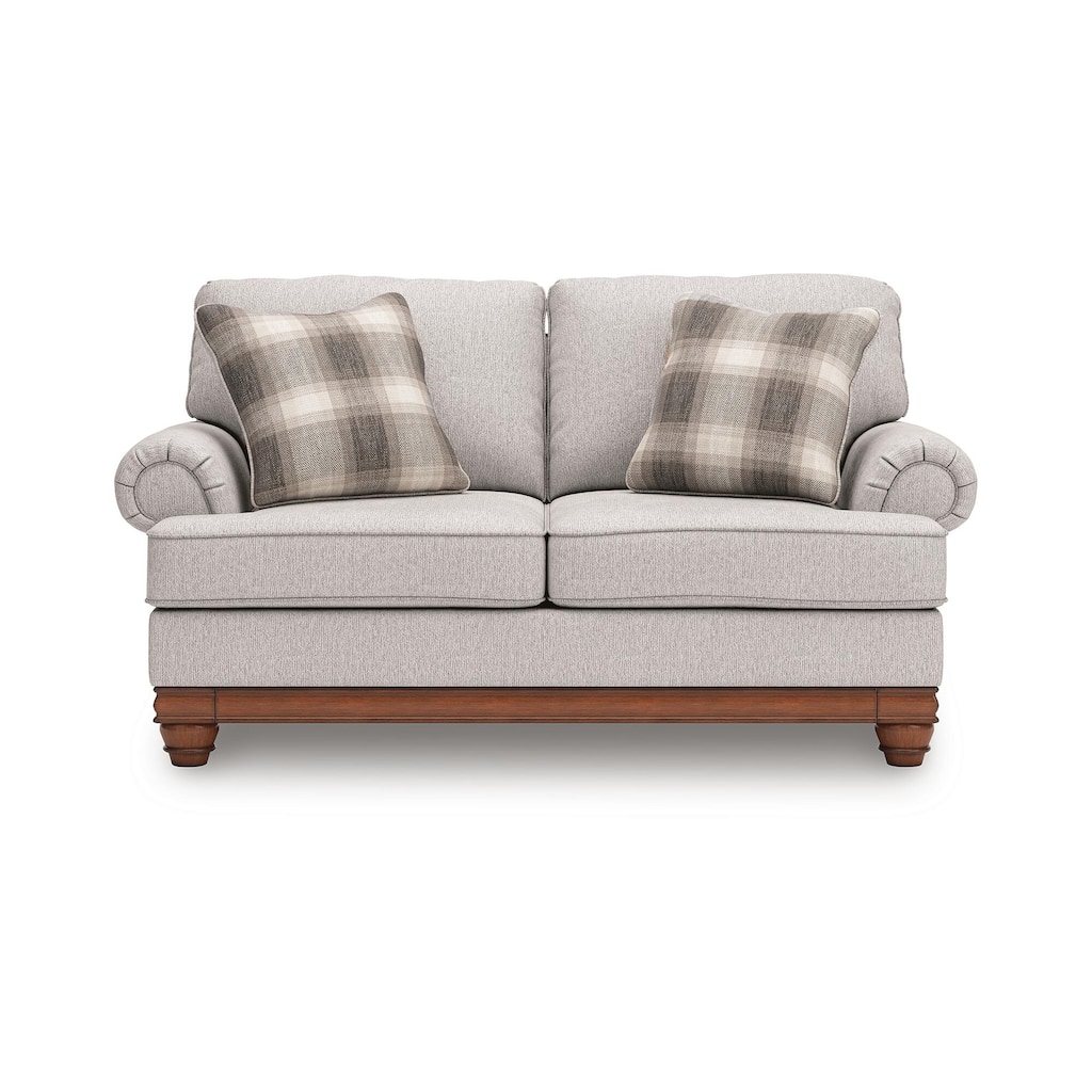 Signature Design by Ashley Meadowview Brown/Gray Loveseat - 73"W x 40"D x 41"H