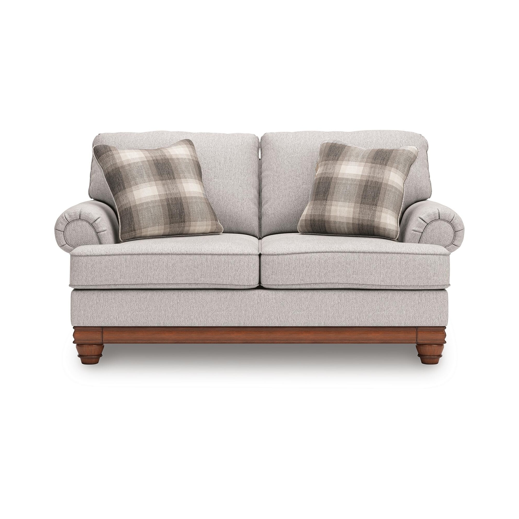 Signature Design by Ashley Meadowview Brown/Gray Loveseat - 73"W x 40"D x 41"H