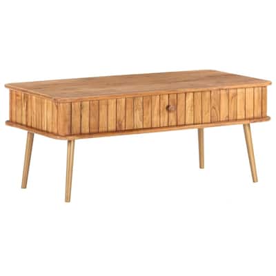 vidaXL Coffee Table 39.4"x19.7"x15.7" Solid Acacia Wood