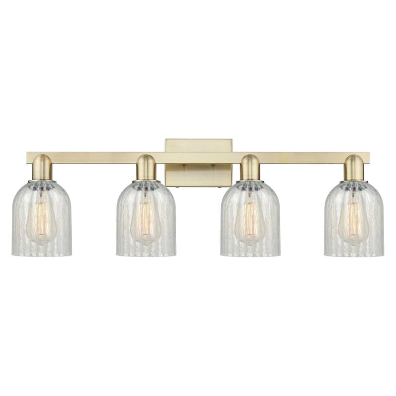 Innovations Lighting Endless Possibilities Arcadia - Caledonia - 4 Light 32" Bath Vanity Light - Mouchette/Antique Brass