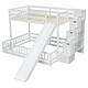 preview thumbnail 7 of 16, Unique Bunk Bed with Slide, Twin Over Full Bunk Bed with Slide