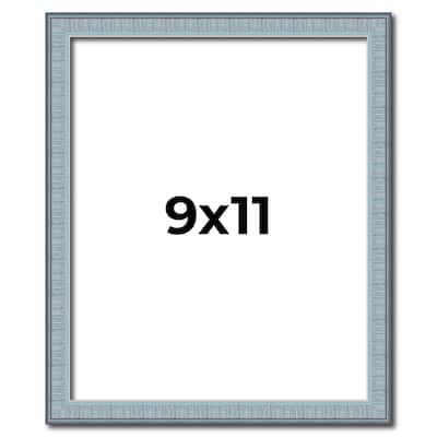 9x11 Frame Rustic Sky Blue Solid Wood Picture Frame | 0.75 Inch