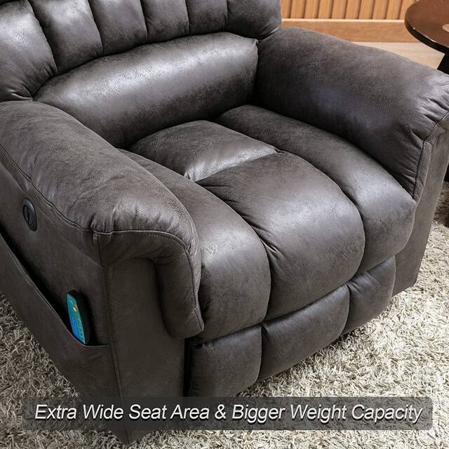Super Soft Microsuede Power Lift Recliner Sofa with Massage Chair