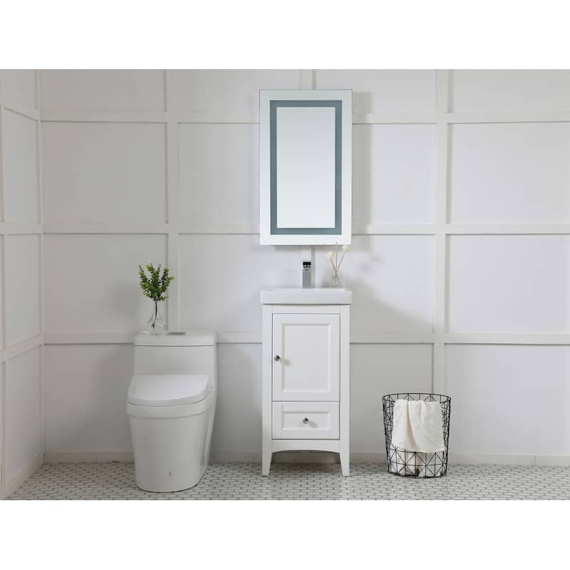 Avalon 18" x 30" Hardwired LED mirror - Silver