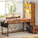 preview thumbnail 20 of 72, L Shaped Computer Desk 5 fabric Drawers Gaming Desk Storage Shelf