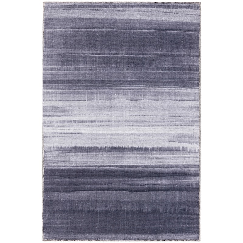 Calvin Klein Launder Indoor Abstract Area Rug - 2' 8" x 4' - Black/Ivory - Rectangle
