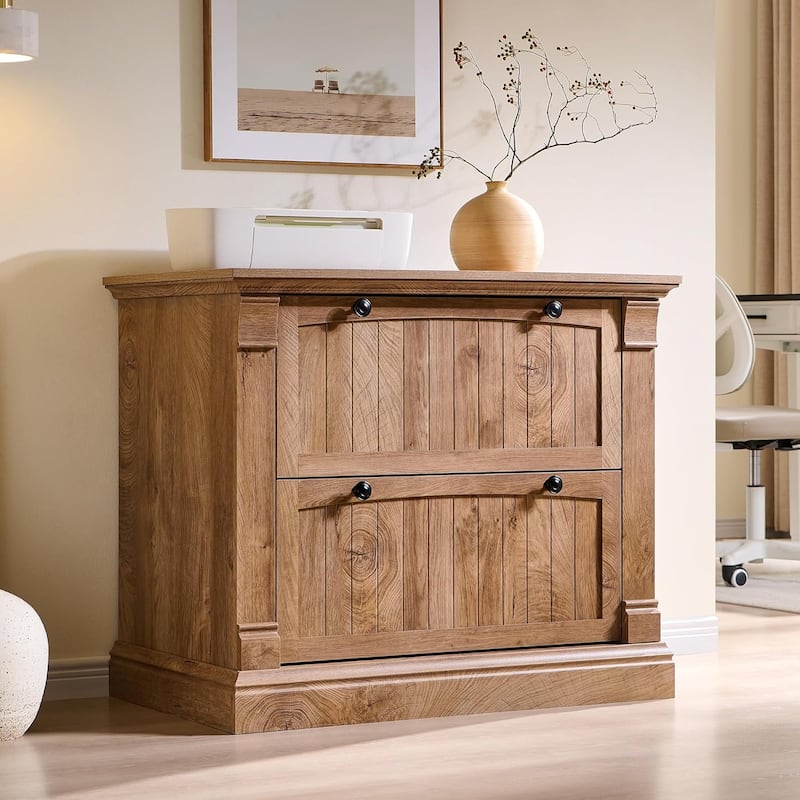 Farmhouse File Cabinet, Wood Lateral Filing Cabinet, Storage Cabinet