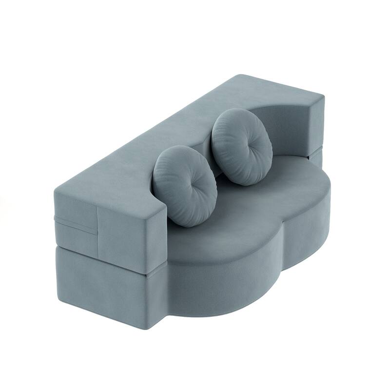 Folding Sofa Bed with Pillow, Twin Sleeper Sofa Couch, Loveseat Couch, Floor Folding Mattress, Convertible Lounge Chair