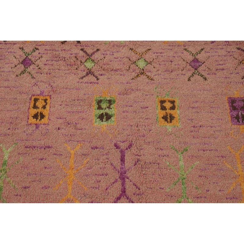 Tribal / Moroccan Area Rug Handmade Oriental Wool Carpet - 9'0" x 12'5"