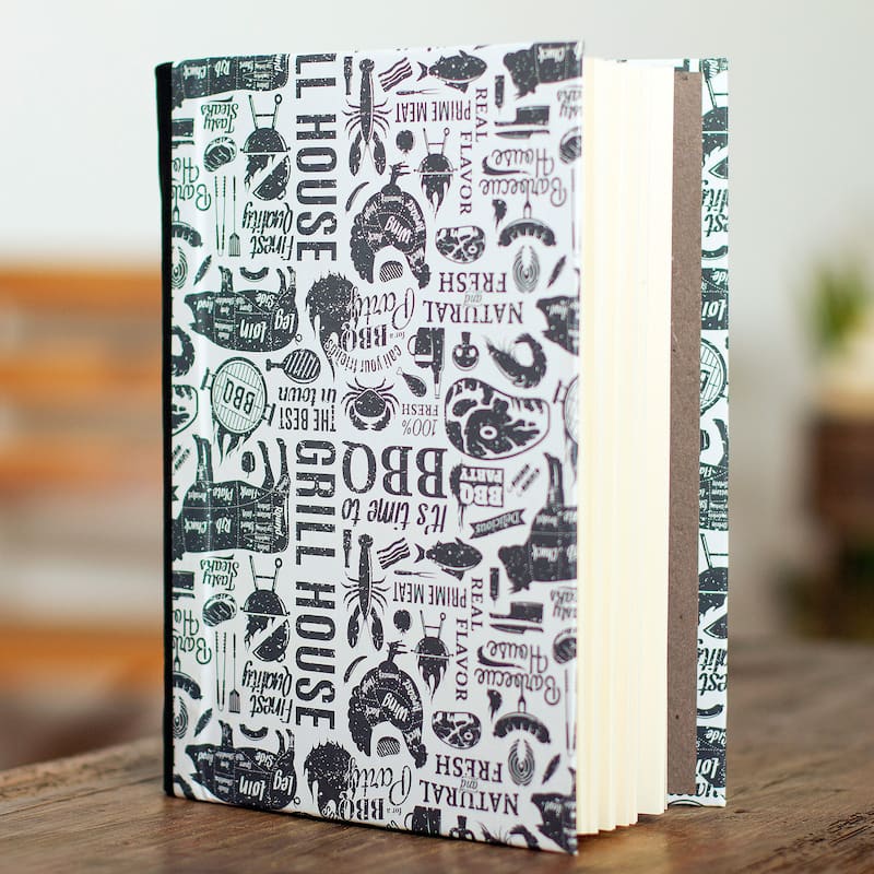 Novica Handmade Barbecue Time Amate Paper Journal