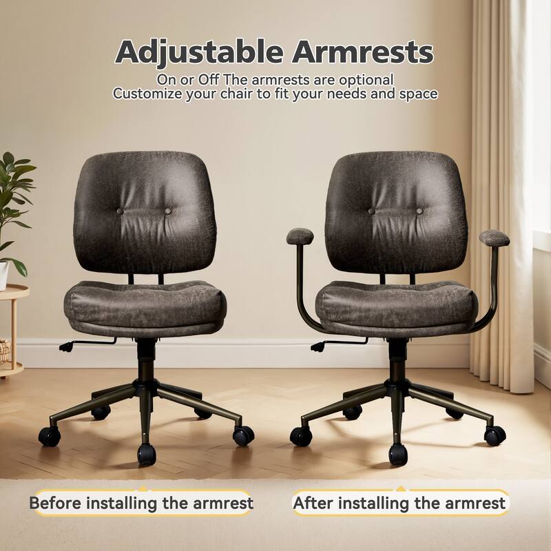 HOOOWOOO Modern Office Chair Adjustable Swivel Task Chair