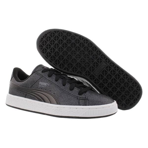 Shop Puma Basket Holiday Glitz Casual Girl S Shoes Size