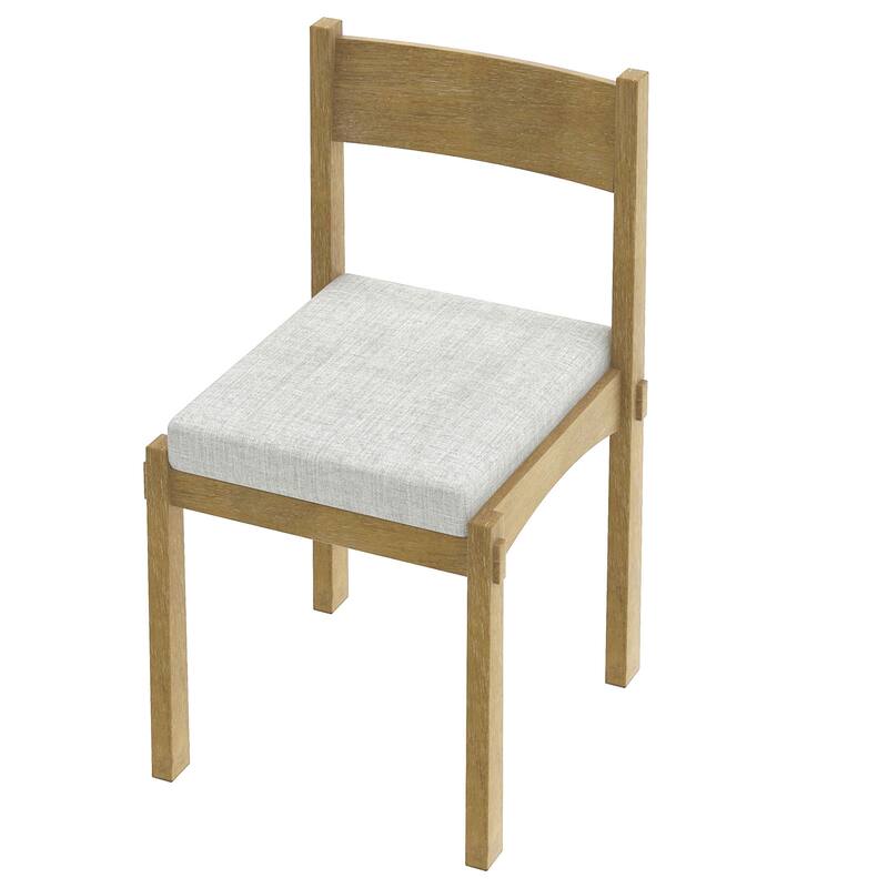 Retro 7-Piece Dining Table Set for 6 with Cushioned Seats and Exposed Tapered Legs by Harper&Bright Designs