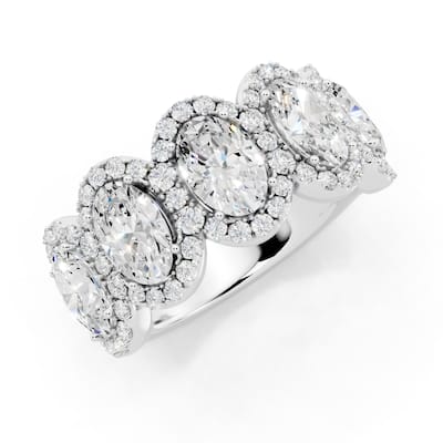Auriya 14k Gold 2 1/2ctw Lab Grown Diamond Anniversary Ring (E-F VS)