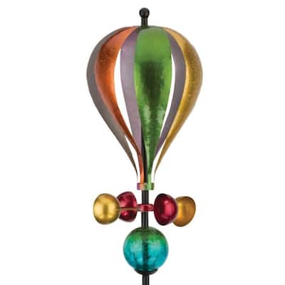 Balloon Solar Wind Spinner Stake - Rainbow