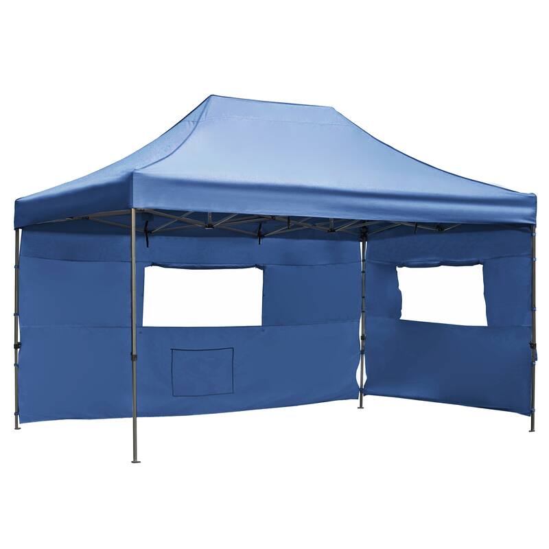 Clihome 10x15 Pop Up Canopy Tent with 4 Sidewalls, 3 Height Adjustable Outdoor Party Event Tent