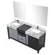 preview thumbnail 10 of 157, Lexora Zilara Bathroom Vanity Complete Set in Black and Grey with Faucet
