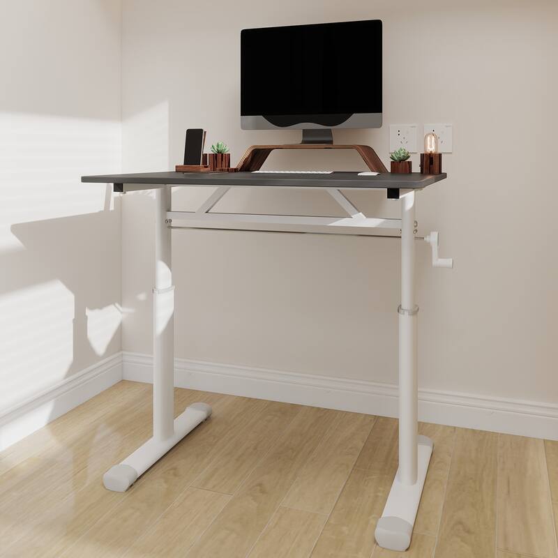 Adjustable Study Desk for Kids & Adults - Height-Adjustable, Multi-Purpose Home/Office Desk, Compact Design - Grey