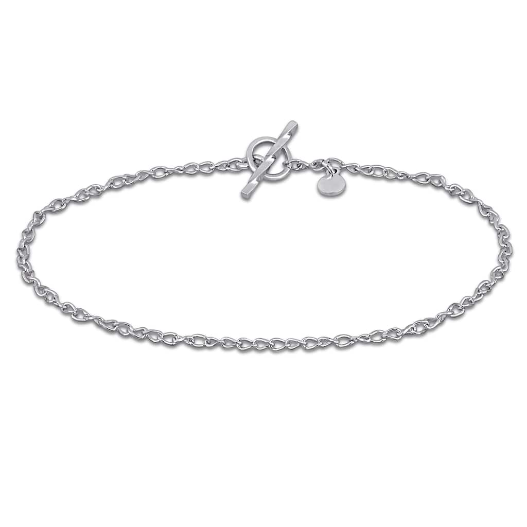 Miadora 2mm Twist Curb Link Bracelet Sterling Silver-7.5 in