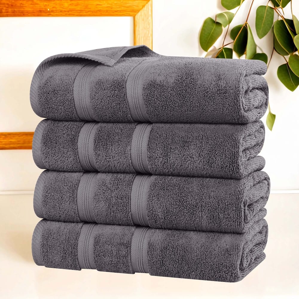 Superior Smart Dry Zero Twist Cotton Bath Towels, Set of 4