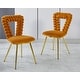 preview thumbnail 1 of 19, Modern chair(set of 2 ) with iron tube legs, soft cushions and comfortable backrest, hairball back Orange