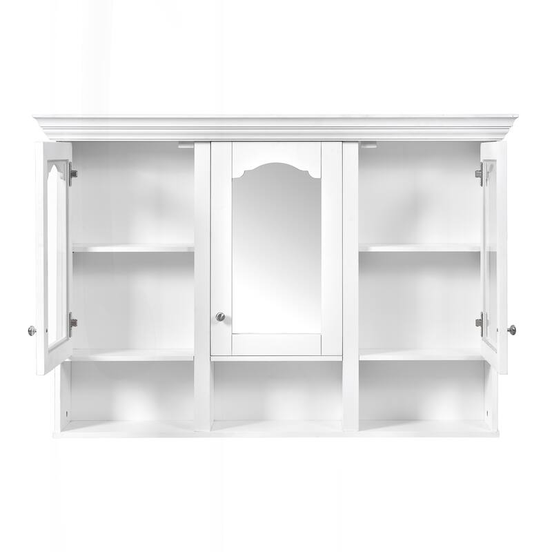 Versatile Wall Mounted Bathroom Cabinet with Multiple Storage Options