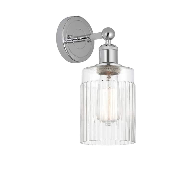 Innovations Lighting 616-1W-12-5 Hadley Sconce Hadley 12" Tall Wall - Polished Chrome / Clear