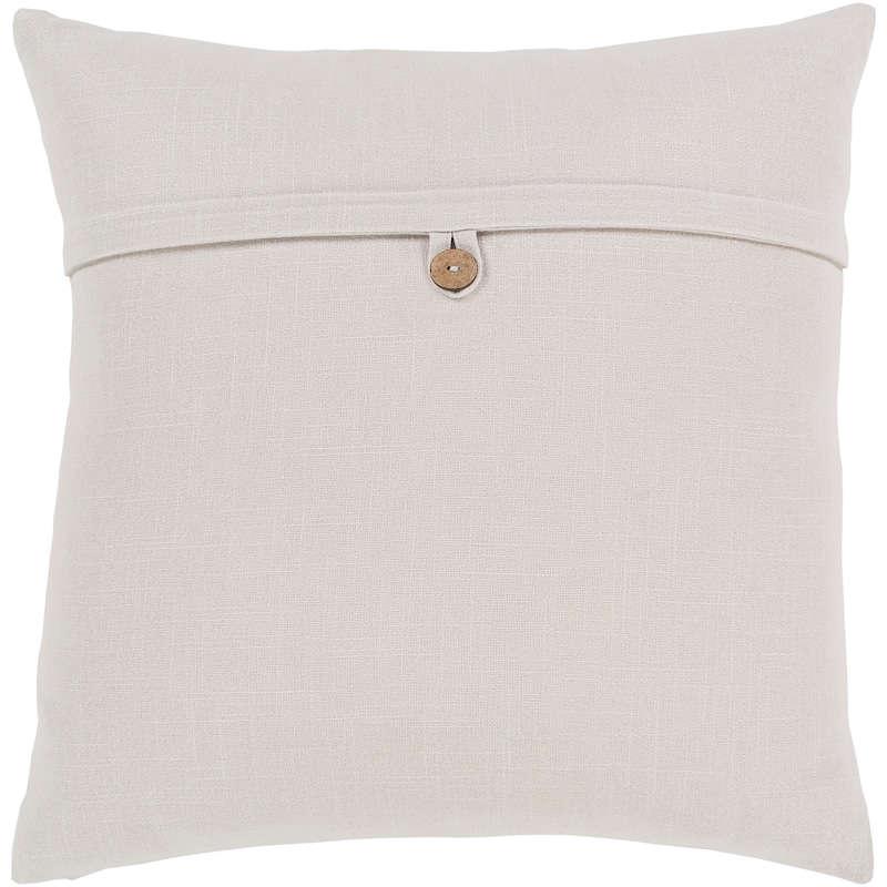 Livabliss Demetra Traditional Button Ivory Feather Down or Poly Filled Throw Pillow 20-inch