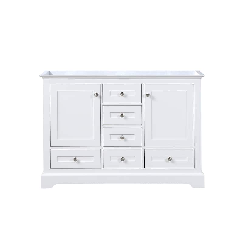 Dukes 48 in. W x 22 in. D White Double Bath Vanity