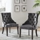 preview thumbnail 4 of 13, Benchwright II Tufted Wingback Chairs (Set of 2) by iNSPIRE Q Bold