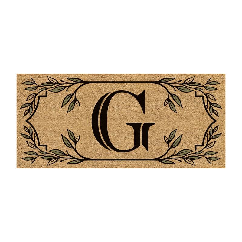 Monogram Flocked Sassafras Coir Switch Mat - G