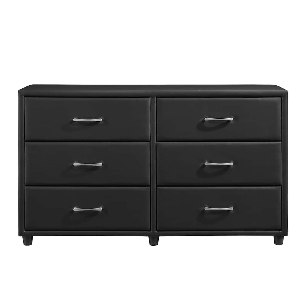 Black Dresser Upholstery Plywood Engineered Wood