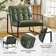 preview thumbnail 26 of 108, Glitzhome Set of Two 30.5"H Mid-Century PU Leather Tufted Accent Chairs