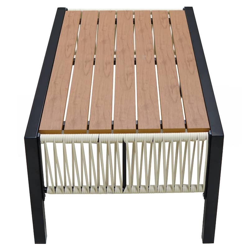 Multi-person Outdoor Iron Sofa Set with A table