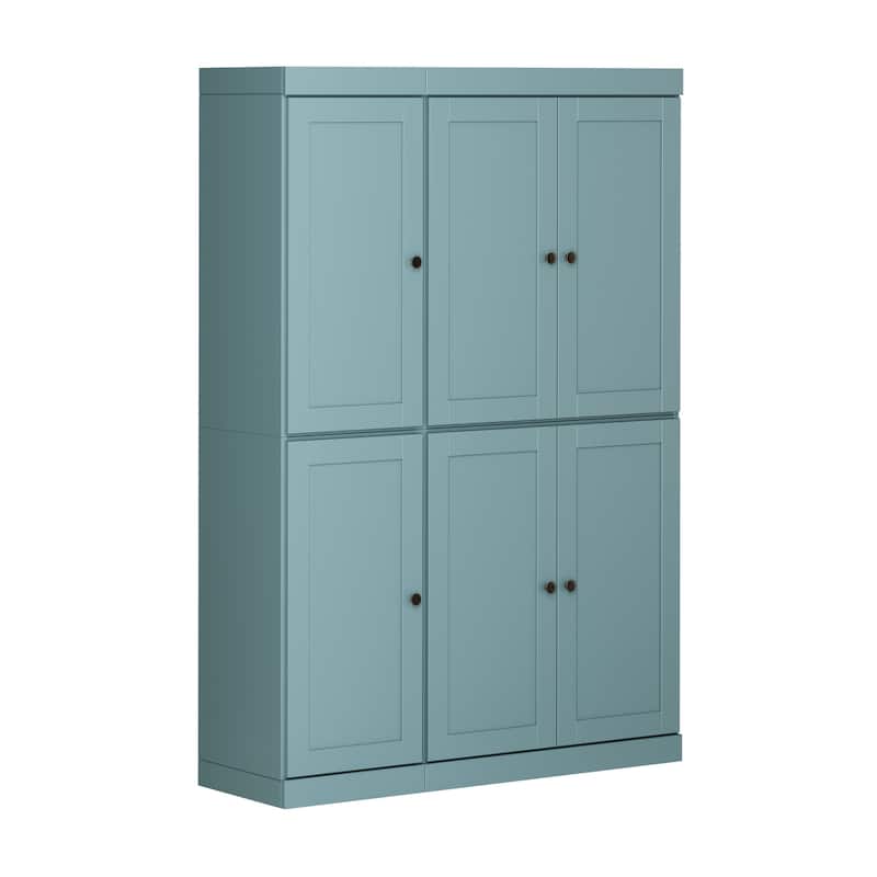 Palace Imports 100% Solid Wood 48.5" Pantry Cabinet with Shaker Doors and Adjustable Shelves