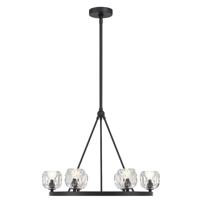 Aragon 6 Light Matte Black Chandelier