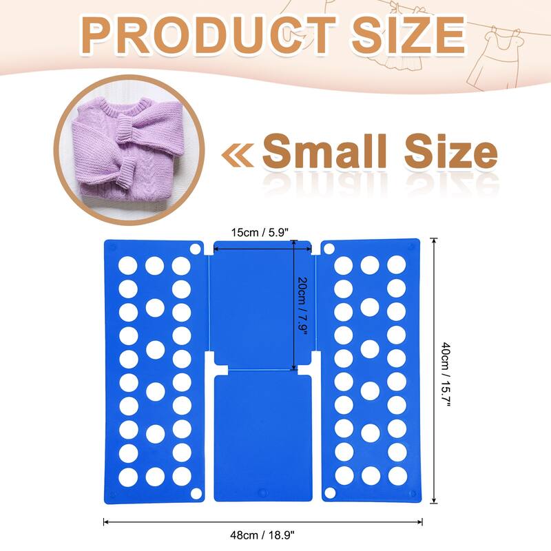 T-Shirt Clothes Folder Folding Board Foldable, 18.9 x 15.7Inch - 18.9 x 15.7 inch - Dark Blue