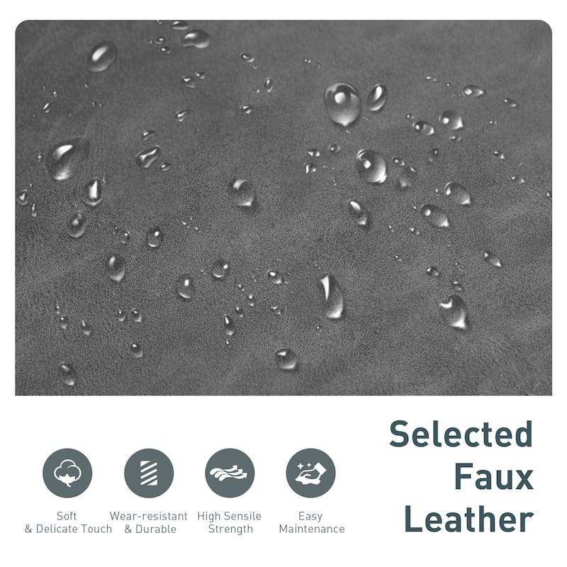 Modern Square PU Leather Bar Stool with Metal Frame