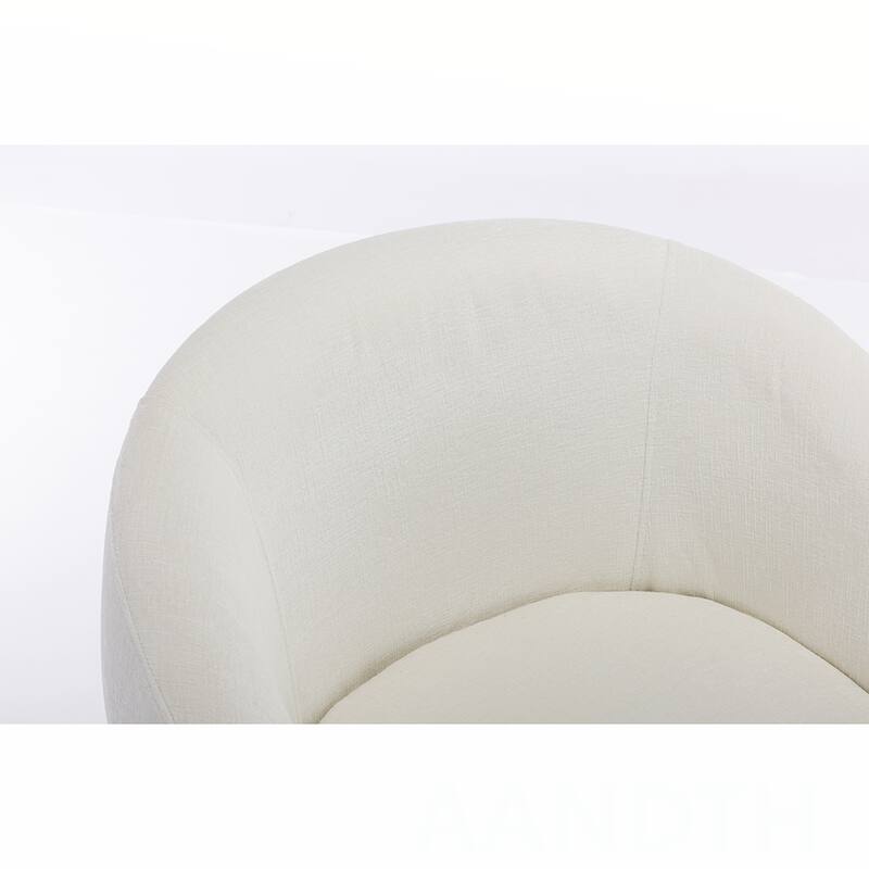 Chenille Swivel Barrel Chair